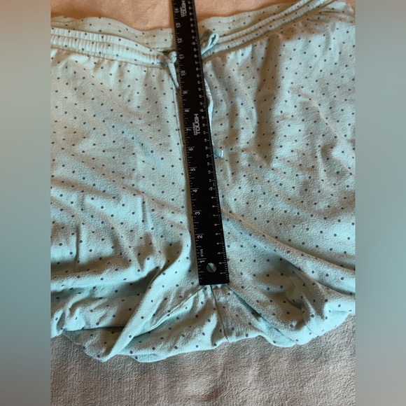 Lot of 3 J.Jill Teal Polka Dot Flannel Cotton Modal Pajama & Sleep Shirt L - Picture 8 of 15